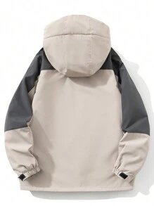 Men's Thick Thermal Fleece-Lined Windproof Waterproof Hooded Soft Shell Jacket For Cold Weather, Fall/Winter