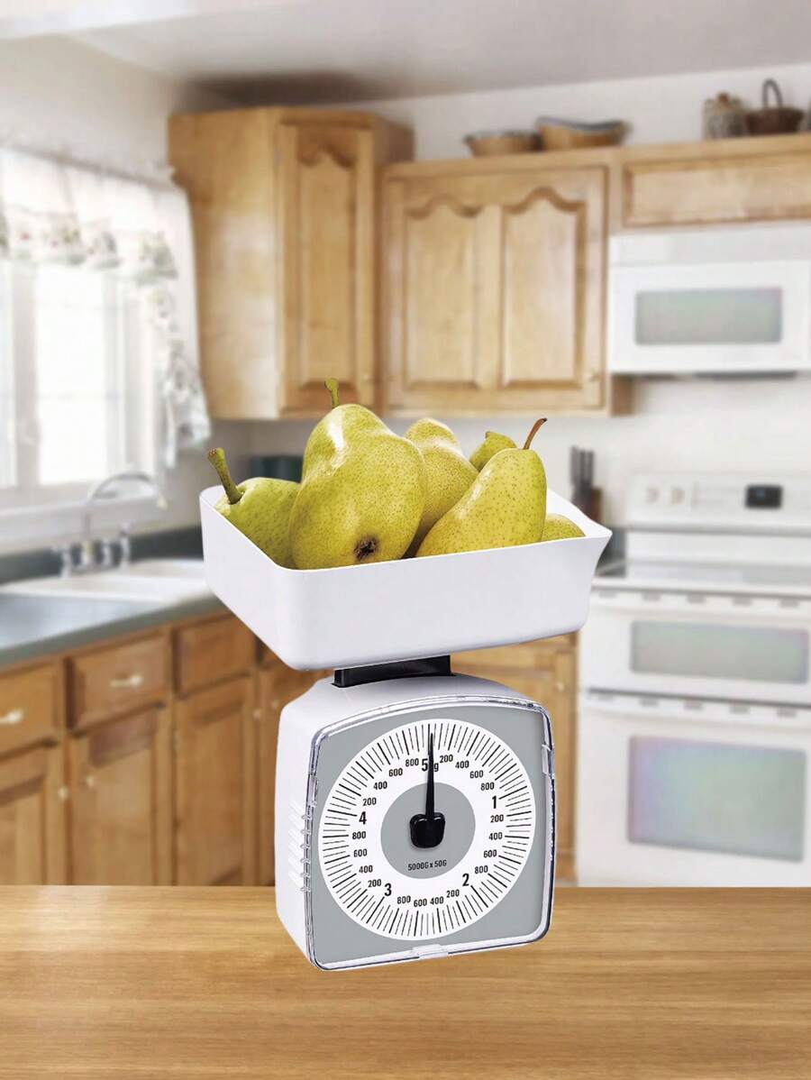 Une balance de cuisine mécanique de haute précision de 5 kg - Blanc - Voir 1