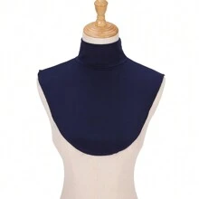 1 bucată ținută de modă musulmană cu guler înalt, cu guler fals detașabil de culoare solidă, accesoriu pentru femei