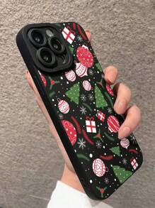 1 Ốp lưng điện thoại bảo vệ toàn thân hình cây thông Noel và chuông màu đen tương thích với iPhone 16/16 Pro/11/13/15/15 Plus/15 Pro/15 Pro Max/11/12/13/14 - Nhiều màu - Xem 3