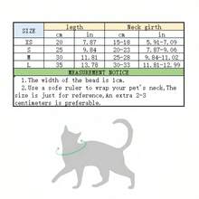 1 件猫串珠项链，可爱极具吸引力的水钻镶嵌狗和猫项圈，用于拍照的装饰品，项链可防止猫咬和舔 - 黃色 - 查看 2