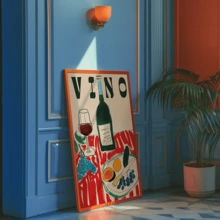 1 tấm áp phích nghệ thuật treo tường nhà bếp - Trang trí nghệ thuật cổ điển theo phong cách Bohemian, họa tiết trơn, chủ đề mùa thu và mùa xuân, sử dụng trong nhà, định hướng chân dung, không khung, chất liệu sơn dầu trên vải, thích hợp cho lớp học, nhà bếp, phòng tắm, phòng khách, phòng ngủ - Bản in nghệ thuật màu đỏ không khung - Nhiều màu - Xem 6