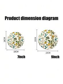 24 teiliges Set, Einweggeschirr, Blumen- und Kolibri-Motiv Einweg Pappteller, Kuchenteller, Party Teller, Geburtstagsteller, Material, geeignet für Geburtstagsfeiern, Werbeaktionen, Partys, Picknicks, Camping - Verschiedenfarbig - Übersicht 6