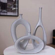 Trio Of Stylized Vases - 淺灰色 - 查看 2