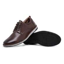 Men's Comfortable Brown And Black Oxford Derby Shoe Kit With Wallet And Belt - Nhiều màu - Xem 4