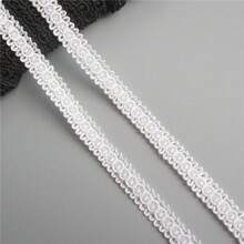 Cinta de encaje de borde de 1cm de ancho, recorte de estilo vintage, bordado, apliques, costura, manualidades, decoración de fiesta, ropa, bordado para vestido de novia y boda