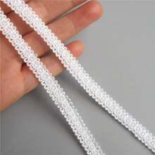 Cinta de encaje de borde de 1cm de ancho, recorte de estilo vintage, bordado, apliques, costura, manualidades, decoración de fiesta, ropa, bordado para vestido de novia y boda