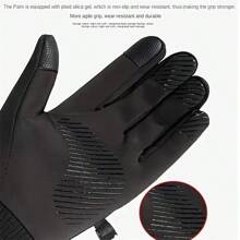 A Pair Of Winter Warm Touch Screen Gloves Suitable For Men And Women - Made Of Polyester Woven Fabric, College Style Suitable For Motorcycles, Skiing, And Winter Outdoor Activities, Windproof Outdoor Sports, Motorcycle Riding, Keeping Warm -30 ° C/-22 ° F