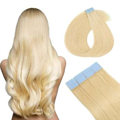 20pcs/Pack, 30g Remy Human Hair Extensions, Invisible Tape-In, Straight, Suitable For All, Length 10-24 Inches