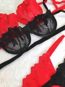 Kit 2 Gringa Embroidery Set Black/Red Flower CBGF022 - Nhiều màu - Xem 1