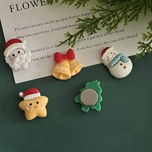 2 Kiểu Cây Thông Noel Mini Dễ Thương Có Lực Hút Từ Tính Và Ghim Đẩy Để Trang Trí Tủ Lạnh, Miếng Dán Từ Tính Cho Ảnh, Người Tuyết Cá Nhân Hóa Và Sáng Tạo - Nhiều màu - Xem 7