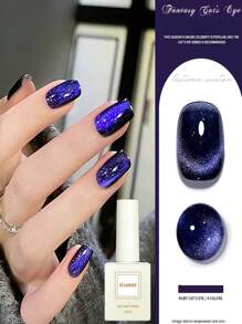 12Ml容量秋冬热销4色系列梦幻银河水晶猫眼指甲油胶2024新款流行闪光法式猫眼美甲沙龙带UV指甲灯修复适合居家女士 - 彩色 - 查看 18