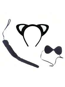 1 băng đô tai mèo họa tiết da báo, đạo cụ hóa trang cho các dịp đặc biệt - màu nâu - Xem 22