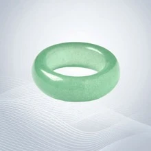 1Pc Natural Crystal Agate Green Ring, Quartz White Jade Ring, Chakra Fashion Ring, Fortune, Luck, Fashion Men's And Women's Jewelry, Couple Rings, Engagement Rings, Family Gifts, Christmas And Various Holiday Party Gift Rings, Crystal Gifts (Gift Box)