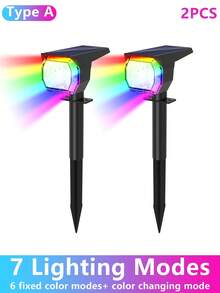 1/2/4/6 Đèn năng lượng mặt trời 10 bóng LED với đèn chiếu sáng cảnh quan chống nước IP65, bảy chế độ đổi màu RGB được điều khiển, tự động chiếu sáng trong bóng tối, thích hợp cho sân ngoài trời, tường ngoài trời, lối vào, vườn, chiếu sáng lối đi, chiếu sáng không khí ngày lễ, chiếu sáng trang trí bãi cỏ ngoài trời vào dịp Giáng sinh. - Nhiều màu - Xem 19