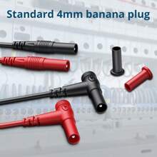 ALLmeter 27PCS Messspitzen für Multimeter Prüfkabel Kits Krokodilklemmen mit kabel Messkabel Messleitungen SMD Pinzetten Prüfspitzen Testhaken bananenstecker kabel für Haushaltsgeräte industrielle - Verschiedenfarbig - Übersicht 5