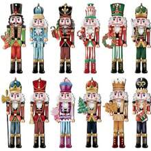 24pc/36pc (13cm)Christmas Wooden Ornament Set Nutcracker Ornaments Hanging From The Tree Festive Craft Pendant. Christmas Tree Decorations Festive Decorations For Christmas. Christmas Party Decorations, Christmas Gifts.Christmas Soldier Decoration Pendant 2D Flat Hanging Accessories, Home Party Hanging Accessories. Christmas, Thanksgiving, Harvest, Easter Party Decorations - Nutcracker Ornament - View 2