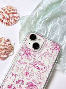 1PC Western Style Floral Daisy Pattern Shock-Absorbing Anti-Slip Soft Phone Case Compatible With Iphone 11/12/13/14/15/16 Pro Max Waterproof Anti-Fall Scratch Resistant,International Version, Not The Domestic Version - Multicolor - View 4