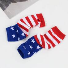 1 Miếng Bảo Vệ Cánh Tay Giáng Sinh 12,5 Inch Sọc Cầu Vồng Bảo Vệ Cánh Tay Cao Thường Ngày Tay Dài - Nhiều màu - Xem 3