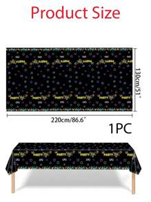 1 pièce Nappe pour table d'anniversaire thème néon lumineux 130 x 220 cm/137 x 274 cm, nappe de décoration de scène de concert d'éclairage nocturne, fournitures de fête
