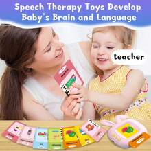会说话的闪卡，适合 2-4 岁幼儿的 ABC 学习，玩具，言语治疗玩具，适合男孩和女孩的幼儿园教育单词闪卡 - 彩色 - 查看 3
