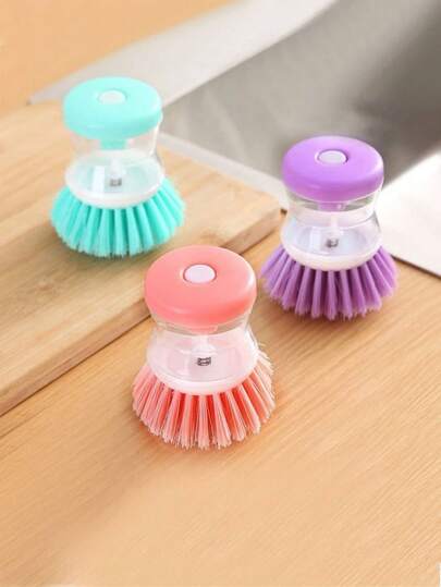 🍃家用厨房刷子自动加液锅刷清洁刷厨房用品多功能锅刷子