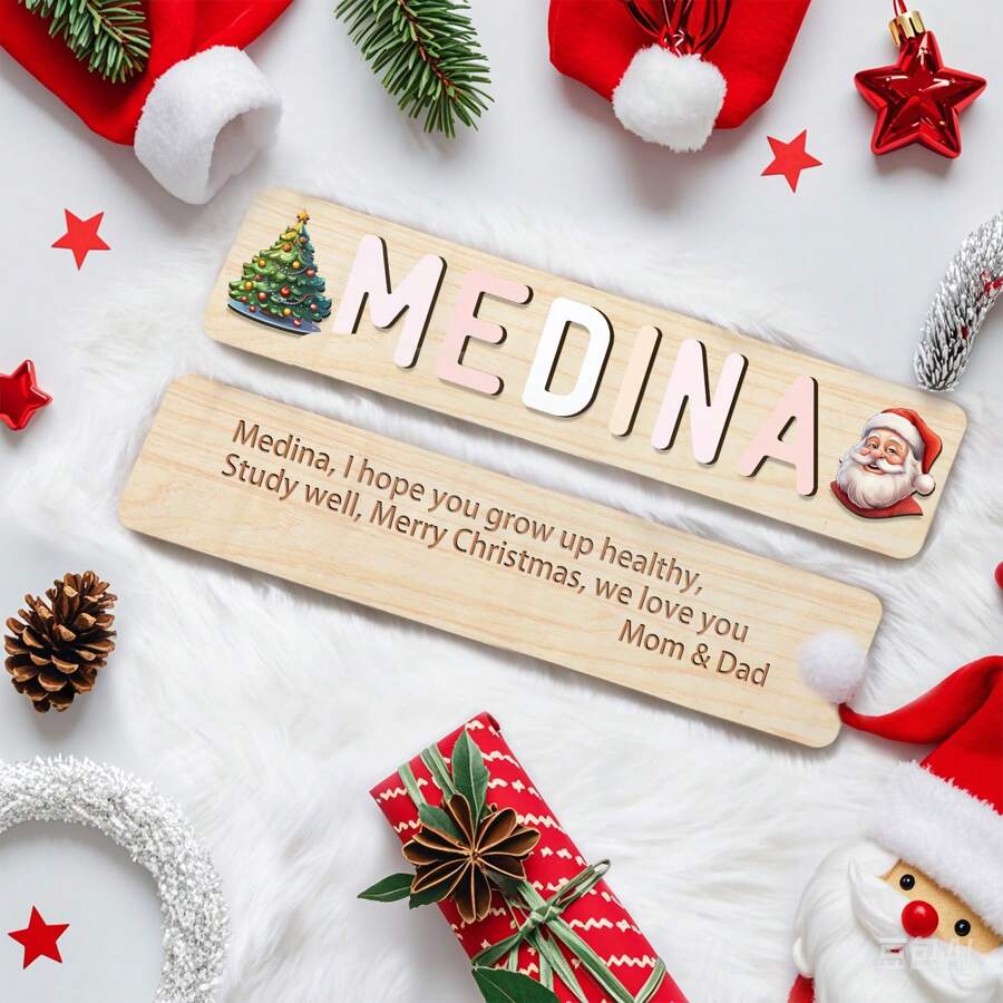 Customized Wooden Name Puzzle Interactive Letter Learning Toy