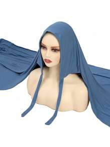 Solid Color Soft Milk Silk Scarf Women's Neckerchief With Tie For Easy Hair Wrapping Witch