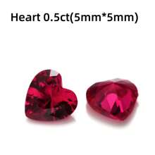 One 100% Lab Grown Ruby Various Shapes Gemstone For Charms Advanced Jewelry Making Materials(The Size Is Based On The SKU Image)