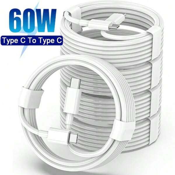 1/3/5pcs 60W PD Fast Charging 3.3ft/100cm High-Efficiency Data Transfer Cable Compatible With IPhone 16 Series, IPhone 17 Pro Max/17 Pro/17 Plus/17, IPhone 16/15, S25/S24/S23/S22/S21 Ultra Plus, Series Compatible With IPhone 16, 16 Pro Max, 15, 15 Plus, 15 Pro, 15 Pro Max,Compatible With Redmi, Compatible With OnePlus Type C Charger