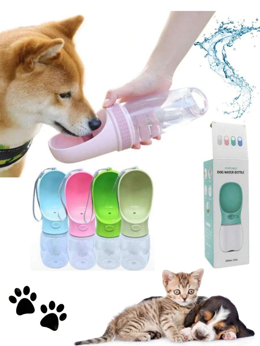 Portable Water Fountain Bottle For Dogs Cats Pets - 藍色 - 查看 1