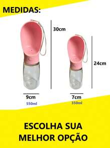 Portable Water Fountain Bottle For Dogs Cats Pets - 藍色 - 查看 7