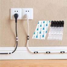 20 Pieces Self-Adhesive Cable Wire Organizer Fixing Clip - 無色 - 查看 3