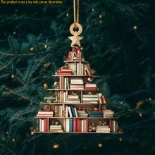 5 món đồ trang trí cây thông Noel, đồ trang trí sách xếp chồng, đồ trang trí kệ sách cổ điển, thích hợp để trang trí cây thông Noel, đồ trang trí tiệc Giáng sinh - Nhiều màu - Xem 10