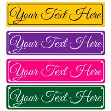 1 Biển báo đường phố bằng kim loại tùy chỉnh - Cá nhân hóa bằng tên hoặc tin nhắn của bạn, sử dụng trong nhà/ngoài trời, 8 tùy chọn màu sắc, phong cách cổ điển - Nhiều màu - Xem 2