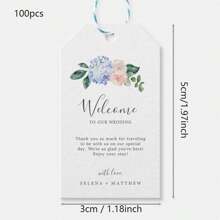 100个定制精致婚礼迎宾礼品标签，翠绿植物图案，可定制婚礼回礼标签，个性化感谢礼品标签，适用于婚礼、生日、新娘送礼会等场合，装饰性强，可重复使用，多功能，时尚精致，高品质，可定制，个性化，独特，适合送给儿子、女儿、学生、员工、办公室、茶室、学校、家庭等，营造温馨氛围，家居生活用品，定制婚礼工艺品，节日日历，家居生活用品 - 彩色 - 查看 21