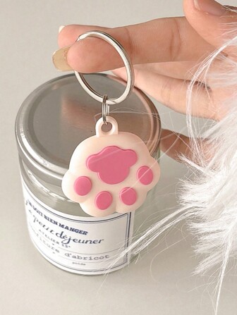 可愛いピンク色のキャットパウ トラッカー保護ケース、AirTag クリスマス、誕生日ギフト1個