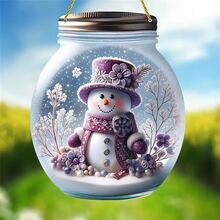 Người tuyết mùa đông quyến rũ Acrylic Sun Catcher - Dùng để trang trí vườn và cửa sổ, quà tặng hoàn hảo cho ngày lễ và sinh nhật, trang trí treo tường trong nhà - Nhiều màu - Xem 6