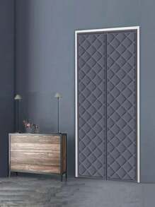 Door Curtain, Warm And Windproof, Thickened For Home Use, Magnetic, Anti-Cold And Soundproof, Suitable For Rural Winter - Grey - View 17