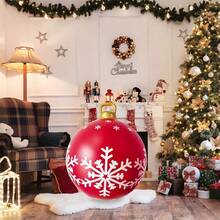 25 英寸圣诞红色雪花气球，红色雪花铝箔气球，圣诞主题派对装饰气球，适用于圣诞派对和生日派对场地背景装饰，圣诞装饰红色雪花气球 1 个 ﻿ - 紅色 - 查看 7