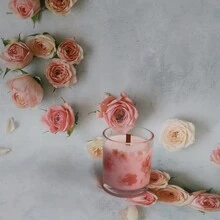 1 套粉色花朵香薰蜡烛，Sakura Aorma 蜡烛女士礼物，玻璃罐印花花朵香薰天然大豆蜡烛，7 盎司燃烧时间超过 50 小时，家用香薰蜡烛、圣诞礼物、生日、情人节、圣诞节、周年纪念礼物、房间装饰、礼品 - 粉色 - 查看 6