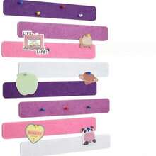 8 件/套加厚毛毡留言板条，办公室备忘装饰条，带自粘毛毡便签 - 粉紅白系8片 - 查看 3