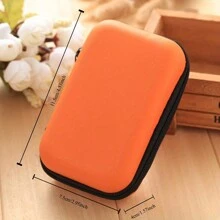 1 pieza Bolsa de almacenamiento multifuncional para juegos de cartas, auriculares inalámbricos, bolsa de EVA, posibles problemas menores de costura. Bolsa de almacenamiento de cable de carga de datos portátil, estuche con cierre resistente a golpes, estuche de viaje para auriculares, disponible en varios colores