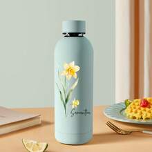 个性化 17 盎司彩色诞生花度假玻璃杯、定制雕刻诞生花旅行杯、沙滩玻璃杯、不锈钢杯、女孩周末礼物、激光雕刻玻璃杯、个性化玻璃杯 - 多色 - 查看 10