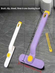 Juego familiar: 1 Fregona + 1 Cepillo para juntas del suelo, Fregona triangular giratoria de acero inoxidable para lavado a mano, Herramienta de limpieza para techos, Fregona de uso en seco y húmedo que se retrae sola, Adecuado para limpiar techos, baños, suelos, mármol, baldosas, cristal y paredes. Regalo para el Día de la Madre