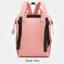 1 pieza Mochila para pañales multifuncional para maternidad, bolsa de pañales para bebés para niñas y niños con gran capacidad para viajes - Rosa - Ver 7