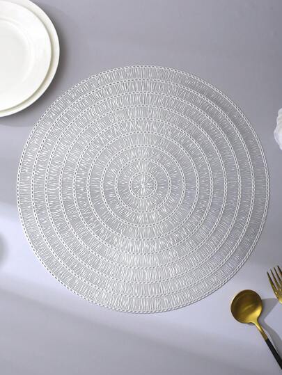 Juego de 4 manteles individuales de PVC para mesa de cocina para interiores/exteriores, lavables, resistentes al calor, esterillas de mesa limpias para camping, festivales, bodas, fiestas