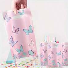10 chiếc túi nhựa đựng thức ăn và quà tặng hình con bướm, phong cách hoạt hình dễ thương dùng cho tiệc cưới, tiệc sinh nhật - Nhiều màu - Xem 2