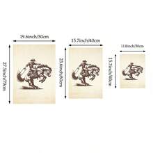 1/2 bức tranh vải canvas in hình cao bồi nghệ thuật treo tường phương Tây, áp phích Rodeo, tranh in hình ngựa hoang Bucking Bronco trang trí món quà cho cô ấy không có khung - Nhiều màu - Xem 7