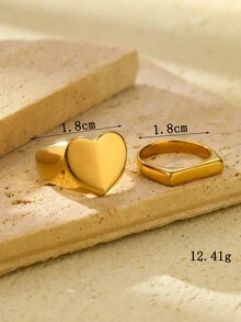 Customized Personalized Laser Engraved Letter Name Birthday Rings, Mother's Day Gifts, Valentine's Day Gifts, Birthdays, Anniversaries, Graduation Ceremonies, Christmas, Family High-End Gifts For Friends And Classmates